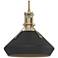 Henry 10" Wide Soft Gold Mini Pendant with Black Shade