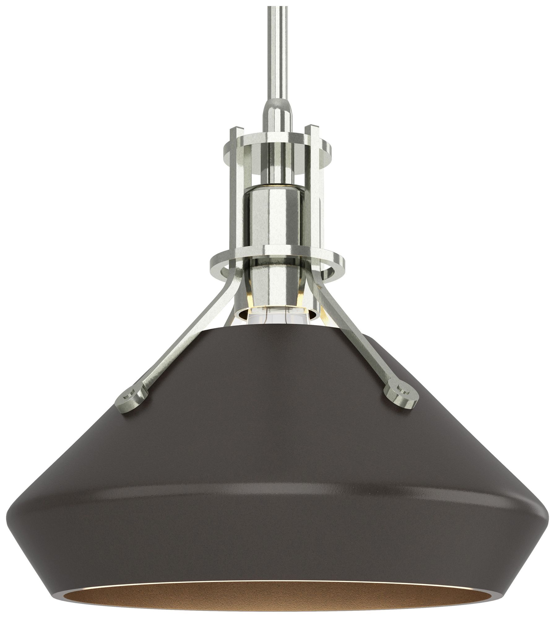 Henry 10" Wide Sterling Mini Pendant w/ Oil Rubbed Bronze