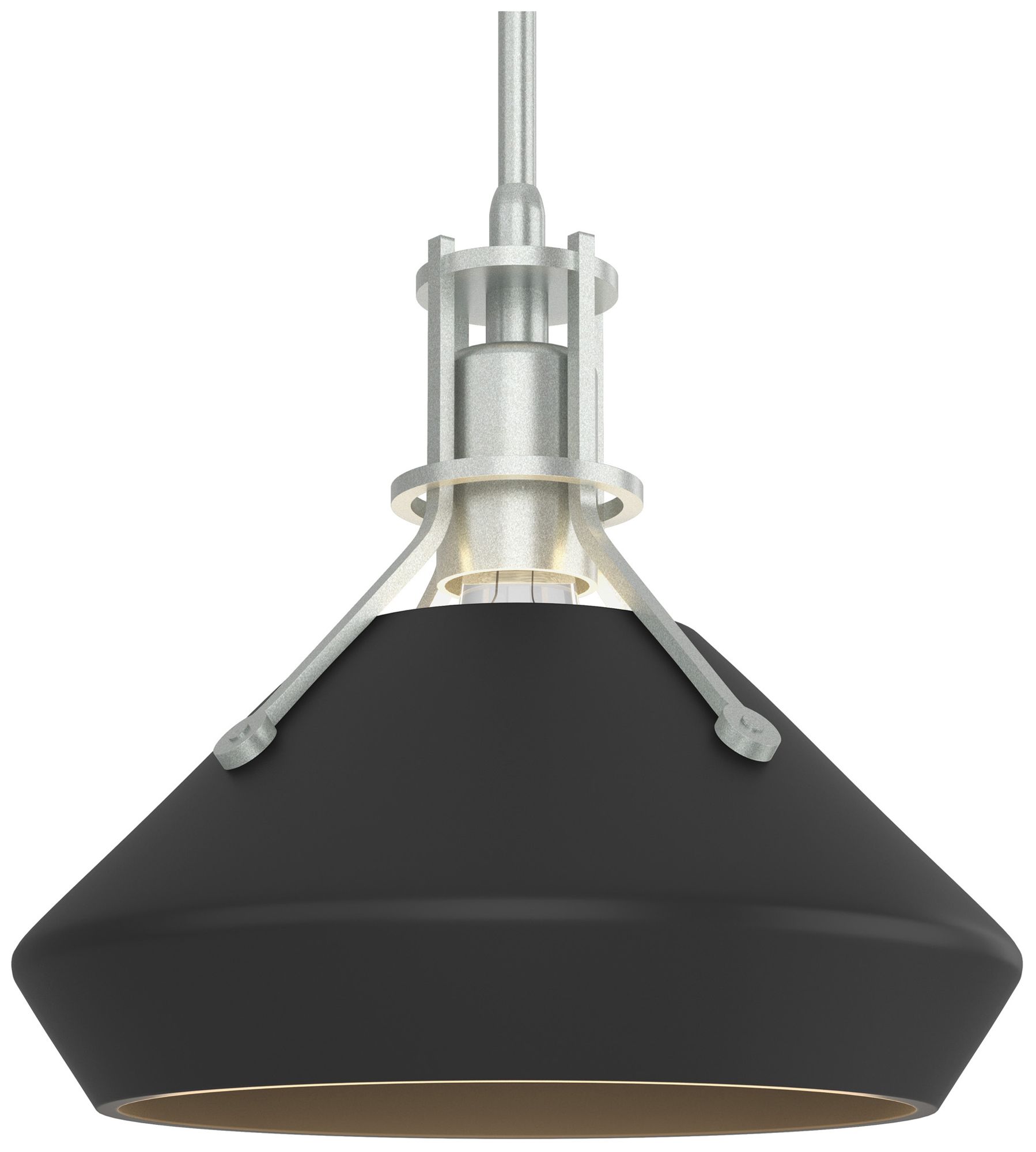 Henry 10" Wide Vintage Platinum Mini Pendant w/ Black
