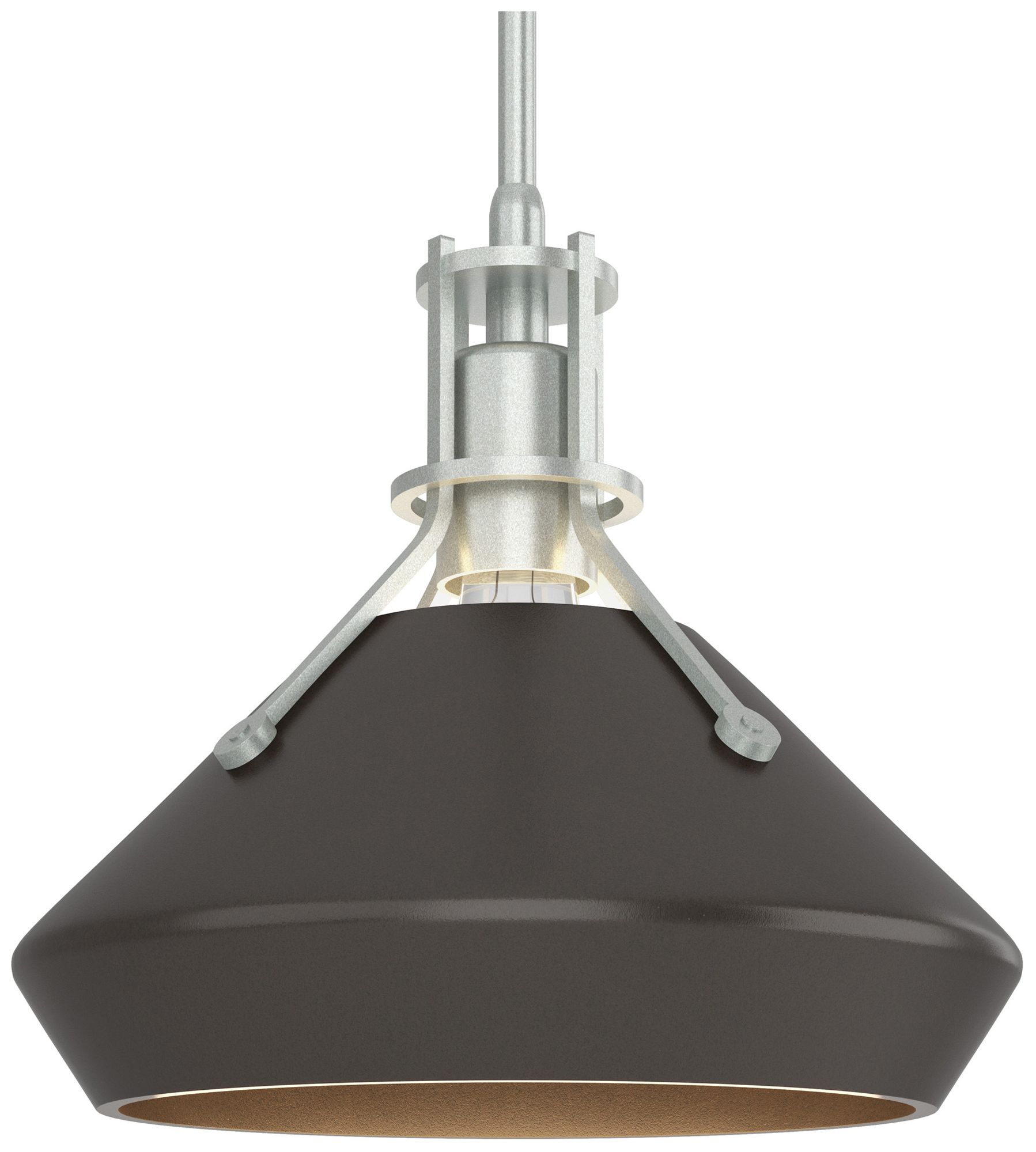 Henry 10" Wide Vintage Platinum Mini Pendant w/ Oil Rubbed Bronze