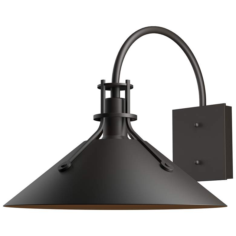 Image 1 Henry 12.9"H Large Coastal Rubbed Bronze Dark Sky Friendly Outdoor Sco