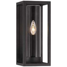 Image2 of Henry 12 1/2" High Sand Black Outdoor LED Wall Light