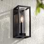 1_Henry 12 1/2" High Sand Black Outdoor LED Wall Light