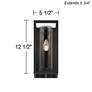 Henry 12 1/2" High Sand Black Outdoor LED Wall Light