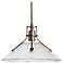 Henry 14.4" Coastal Bronze Long Outdoor Pendant with Frosted Glass
