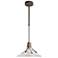 Henry 14.4" Coastal Dark Smoke Long Outdoor Pendant with Clear Glass