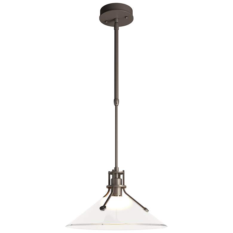 Image 1 Henry 14.4" Coastal Dark Smoke Long Outdoor Pendant with Frosted Glass