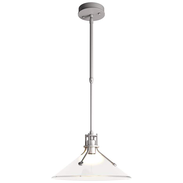 Image 1 Henry 14.4 inch Coastal Steel Long Outdoor Pendant with Frosted Glass