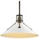 Henry 14.4"W White Accented Bronze Multi Height Pendant w/ Steel Shade