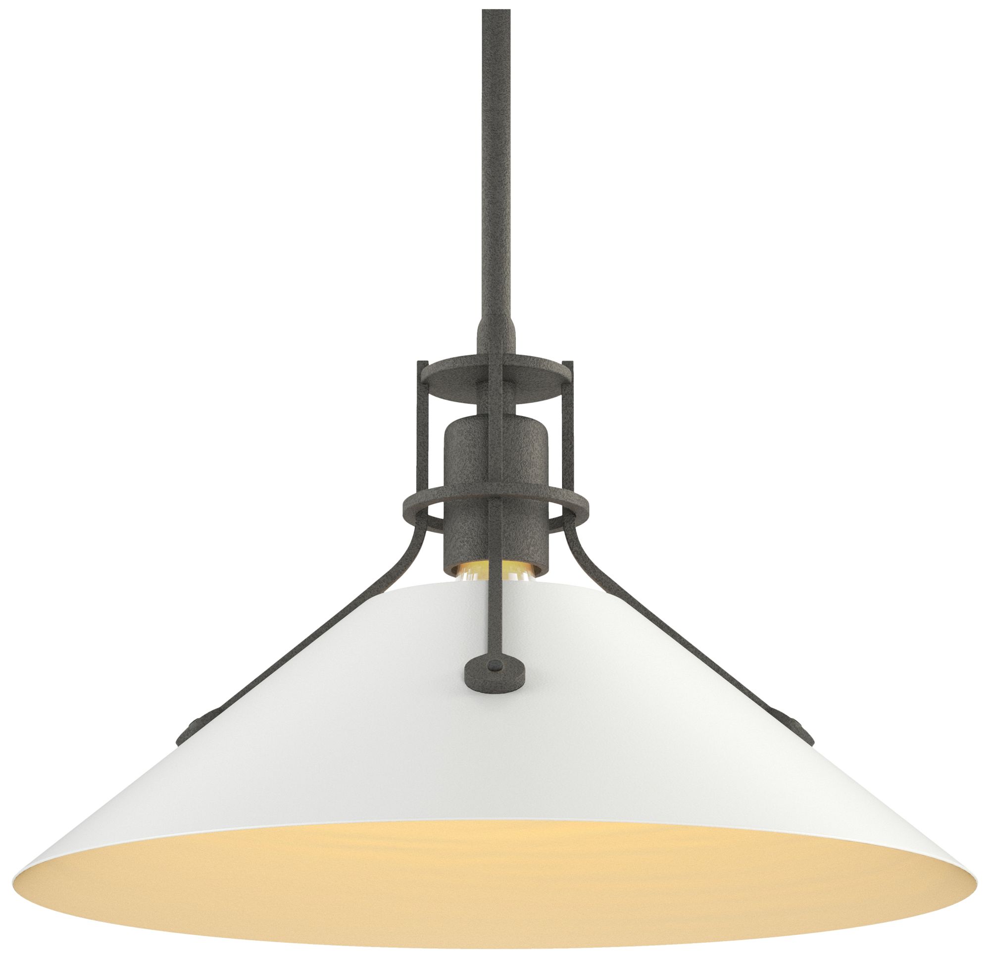 Henry 14.4"W White Iron Multi Height Pendant w/Steel Made to Order