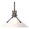 Henry 14 1/2"W Dark Smoke Pendant Light with Frosted Shade