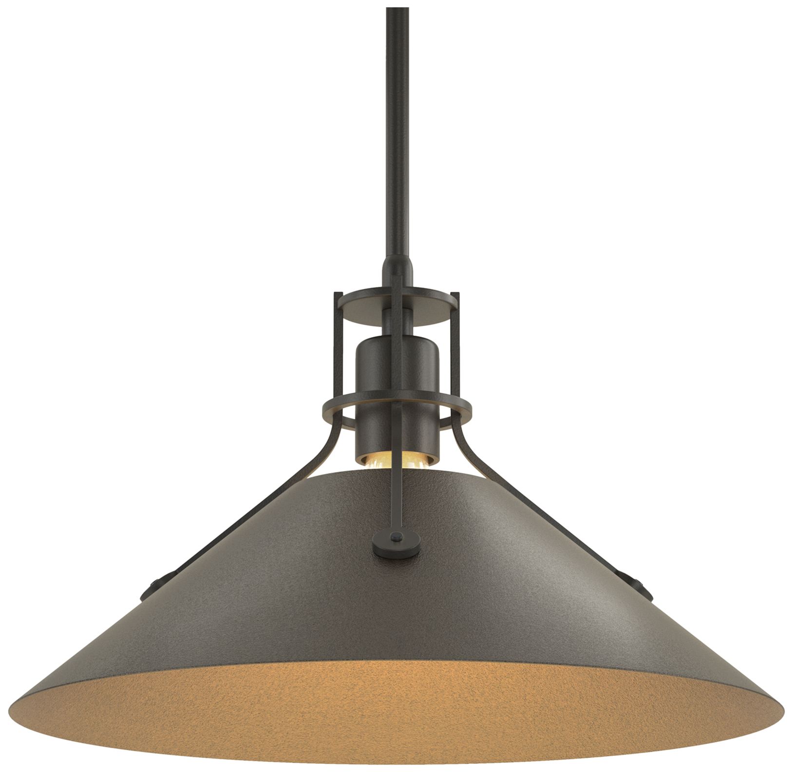 Henry 14" Wide Black Pendant w/ Oil Rubbed Bronze