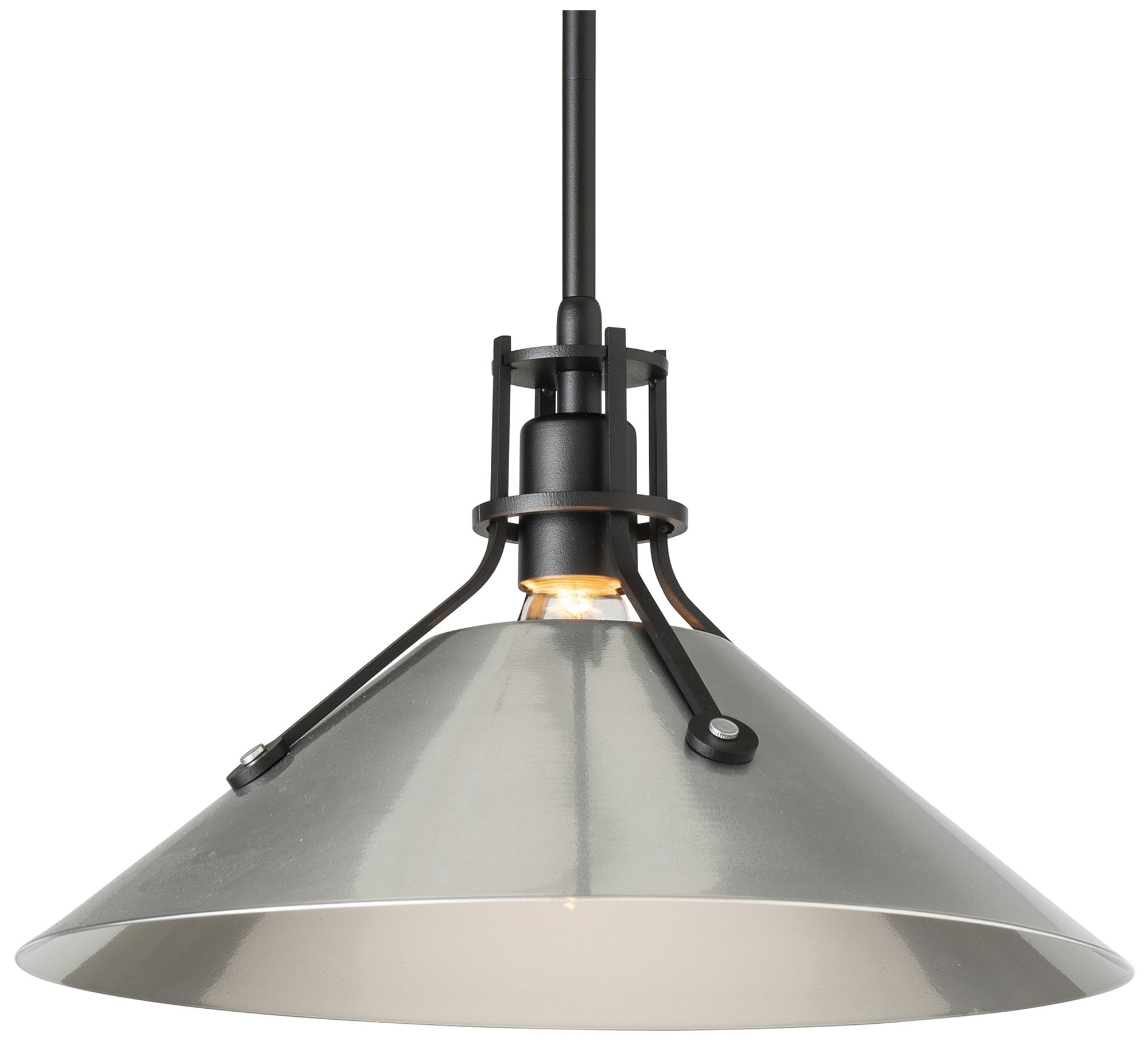 Henry 14" Wide Black Pendant w/ Sterling