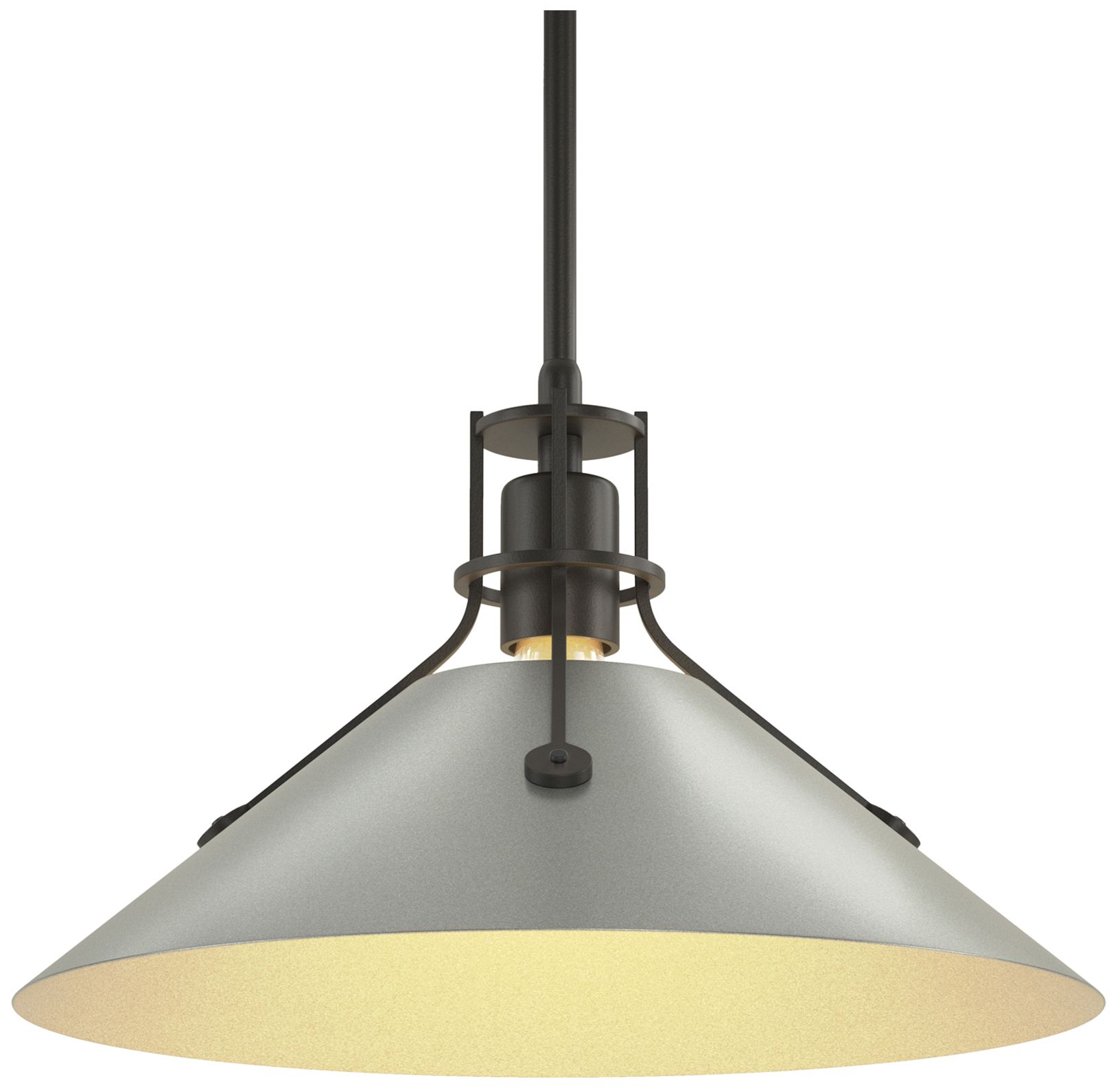 Henry 14" Wide Black Pendant w/ Vintage Platinum