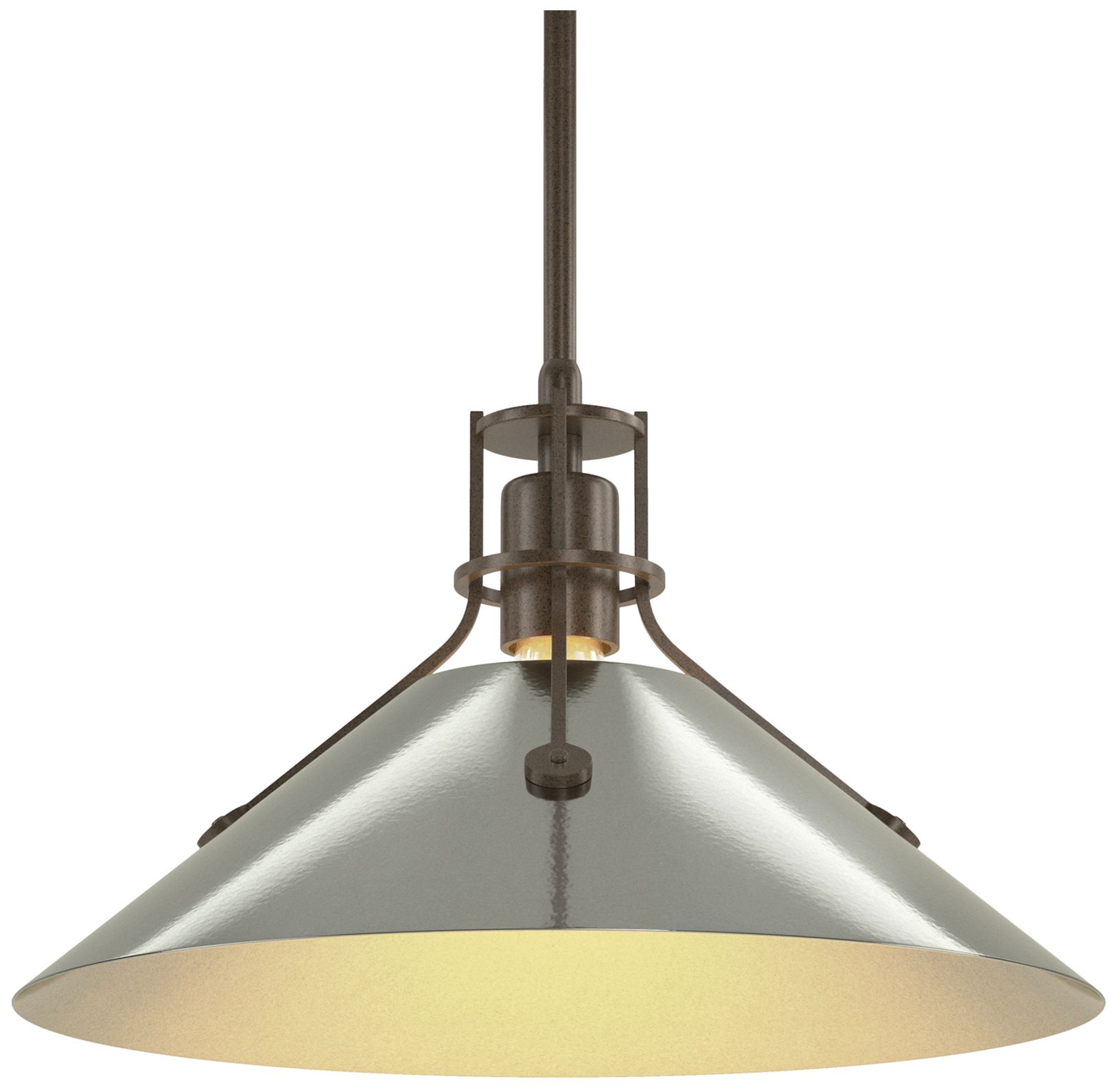 Henry 14" Wide Bronze Pendant w/ Sterling