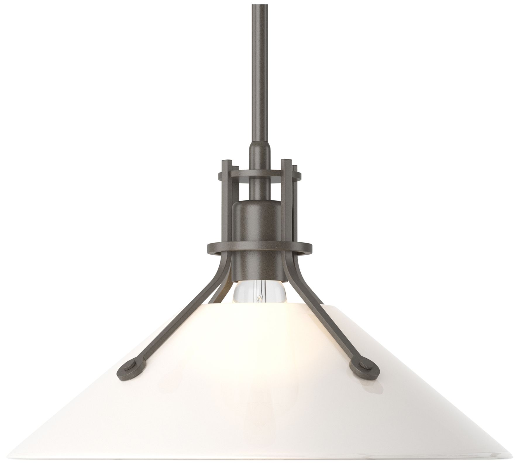 Henry 14" Wide Dark Smoke Pendant w/ Frosted Glass