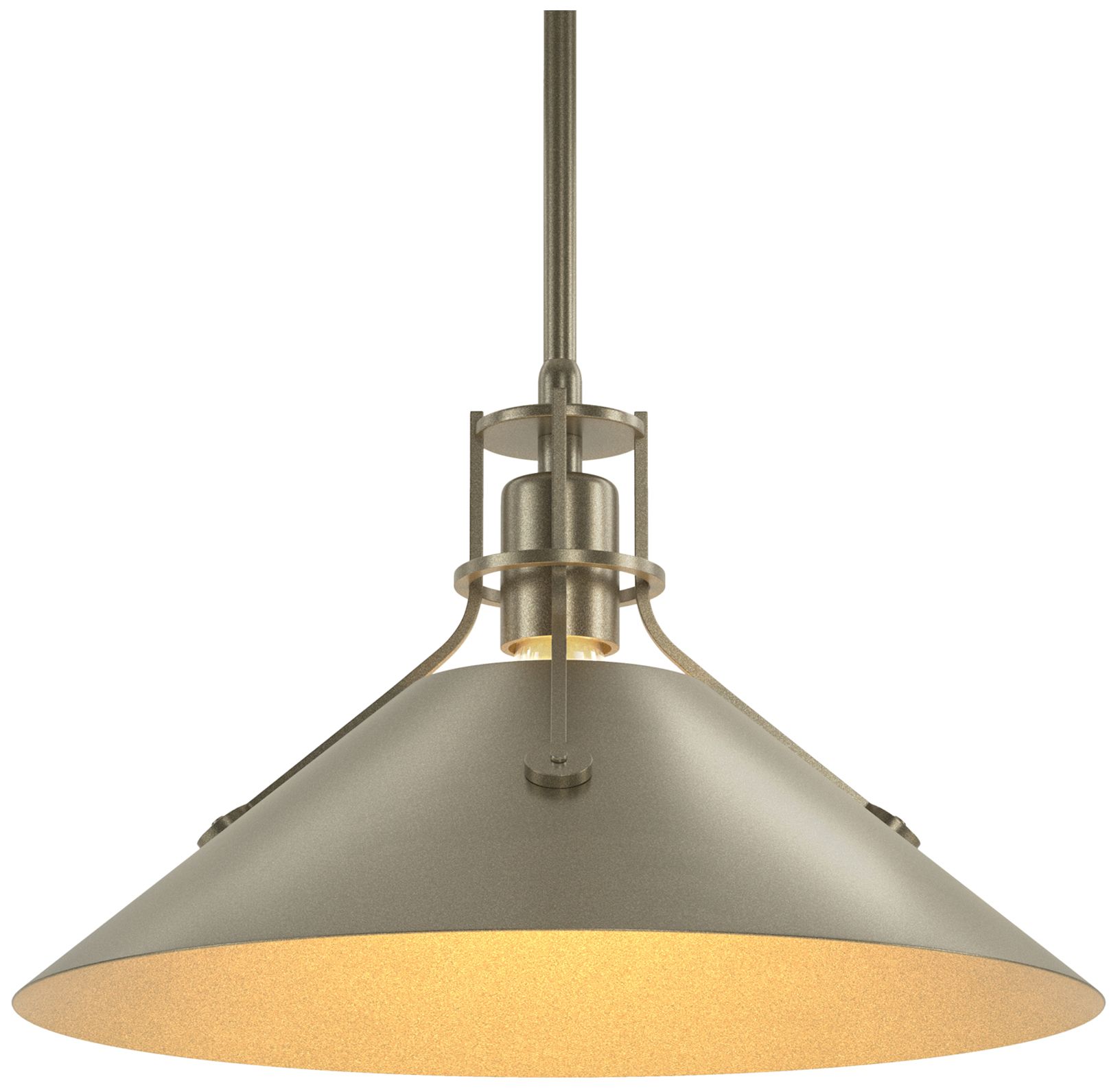 Henry 14" Wide Soft Gold Pendant w/ Soft Gold