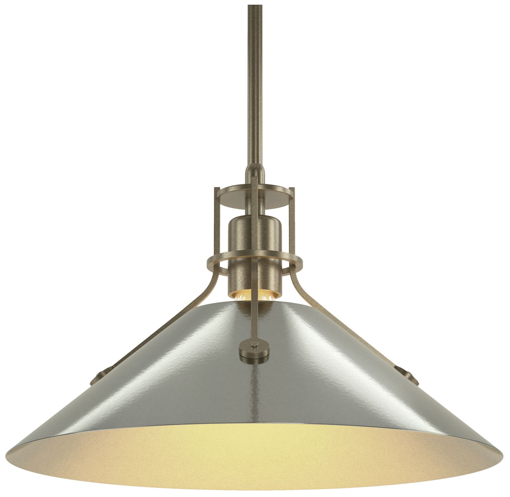 Henry 14" Wide Soft Gold Pendant w/ Sterling