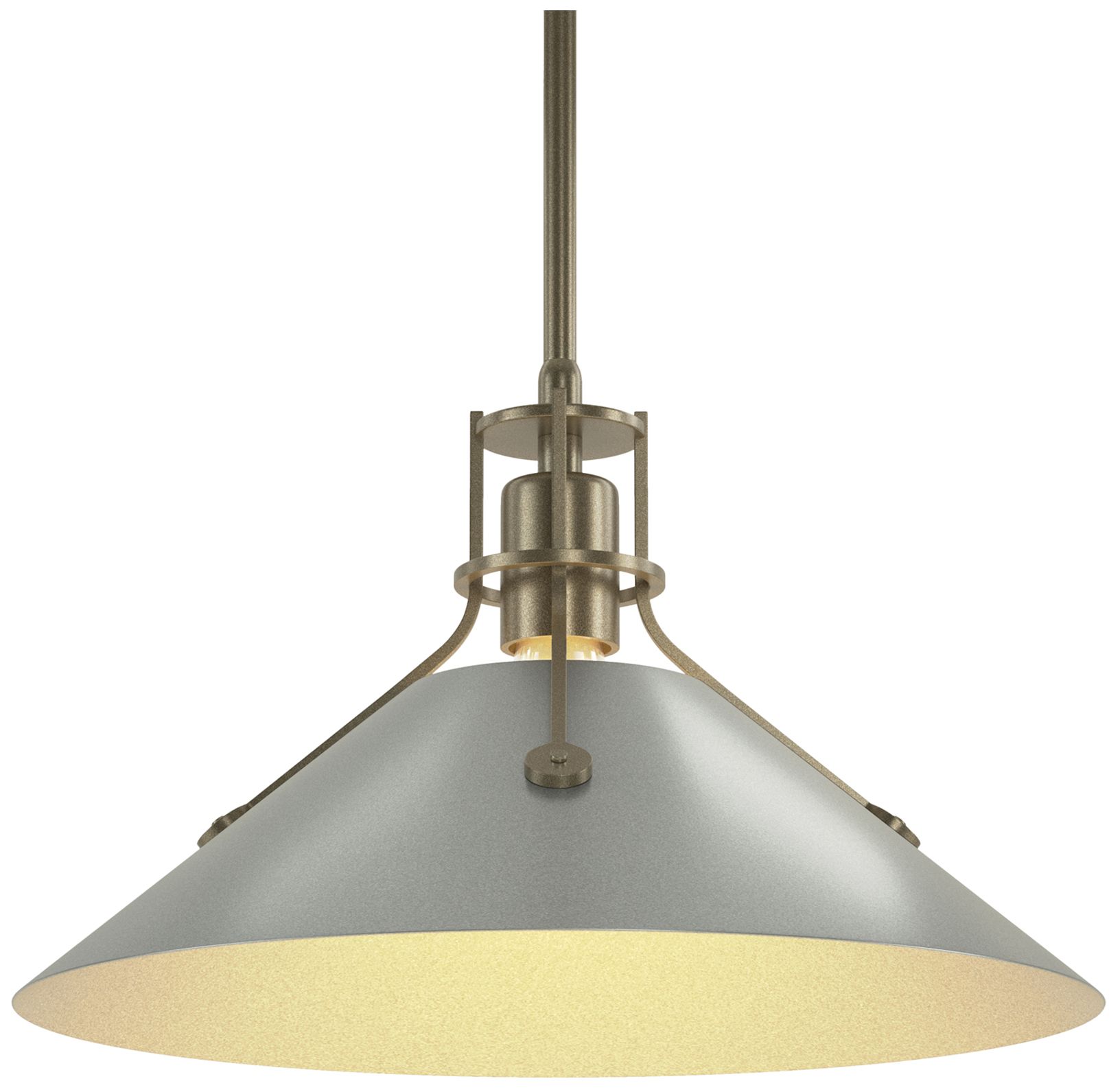 Henry 14" Wide Soft Gold Pendant w/ Vintage Platinum