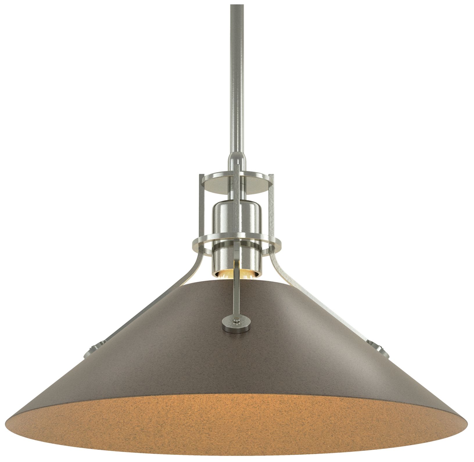 Henry 14" Wide Sterling Pendant w/ Bronze