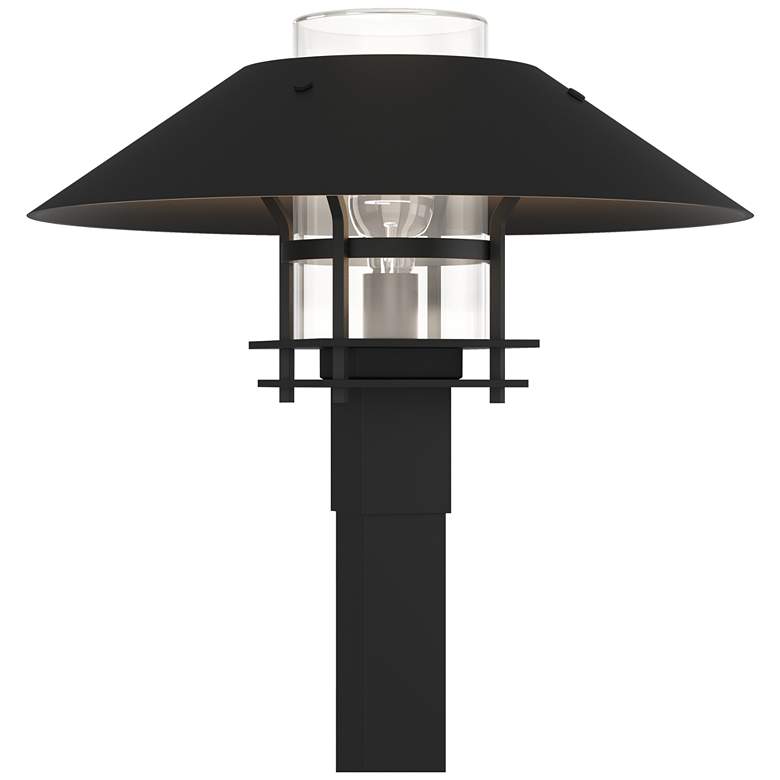 Image 1 Henry 15.8"H Black Accented Black Outdoor Post Light w/ Clear Shade