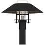 Henry 15.8"H Black Accented Black Outdoor Post Light w/ Clear Shade