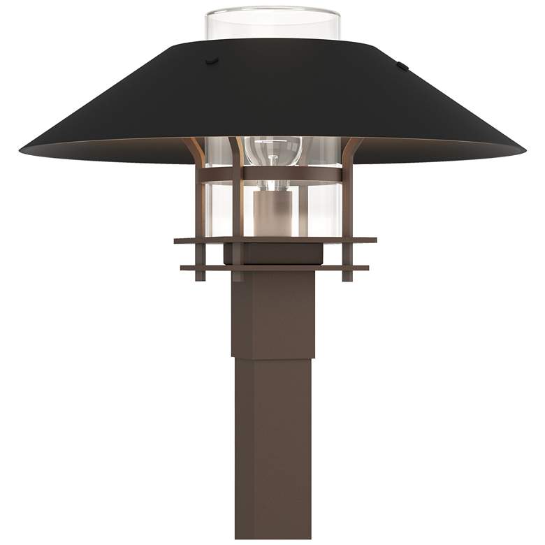 Image 1 Henry 15.8 inchH Black Accented Bronze Outdoor Post Light w/ Clear Shade