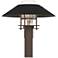 Henry 15.8"H Black Accented Bronze Outdoor Post Light w/ Clear Shade