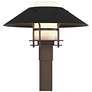 Henry 15.8"H Black Accented Bronze Outdoor Post Light w/ Opal Shade