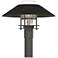 Henry 15.8"H Black Accented Natural Iron Outdoor Post Light w/ Clear S