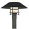 Henry 15.8"H Black Accented Natural Iron Outdoor Post Light w/ Opal Sh