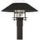 Henry 15.8"H Black Accented Oiled Bronze Outdoor Post Light w/ Clear S