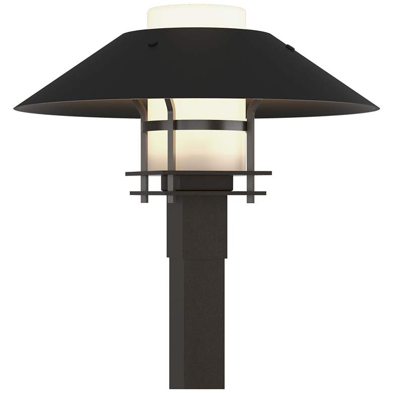 Image 1 Henry 15.8 inchH Black Accented Oiled Bronze Outdoor Post Light w/ Opal Sh