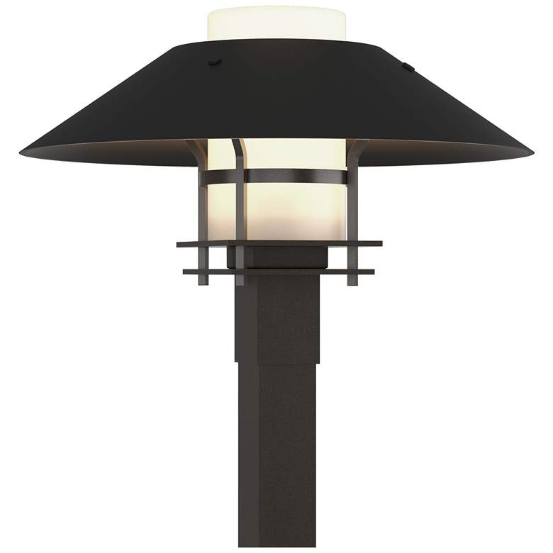 Image 1 Henry 15.8"H Black Accented Oiled Bronze Outdoor Post Light w/ Opal Sh