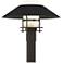 Henry 15.8"H Black Accented Oiled Bronze Outdoor Post Light w/ Opal Sh