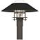 Henry 15.8"H Black Accented Smoke Outdoor Post Light w/ Clear Shade
