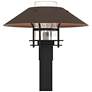 Henry 15.8"H Bronze Accented Black Outdoor Post Light w/ Clear Shade