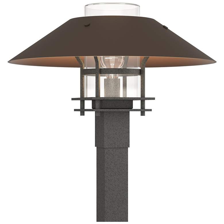 Image 1 Henry 15.8"H Bronze Accented Natural Iron Outdoor Post Light w/ Clear