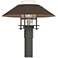 Henry 15.8"H Bronze Accented Natural Iron Outdoor Post Light w/ Clear 