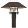 Henry 15.8"H Bronze Accented Oiled Bronze Outdoor Post Light w/ Clear 