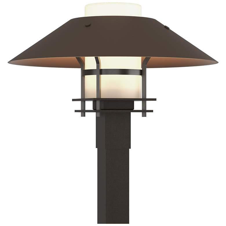 Image 1 Henry 15.8 inchH Bronze Accented Oiled Bronze Outdoor Post Light w/ Opal S