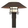 Henry 15.8"H Bronze Accented Oiled Bronze Outdoor Post Light w/ Opal S