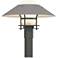 Henry 15.8"H Burnished Steel Accented Iron Outdoor Post Light w/ Opal 