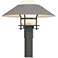 Henry 15.8"H Burnished Steel Accented Iron Outdoor Post Light w/ Opal
