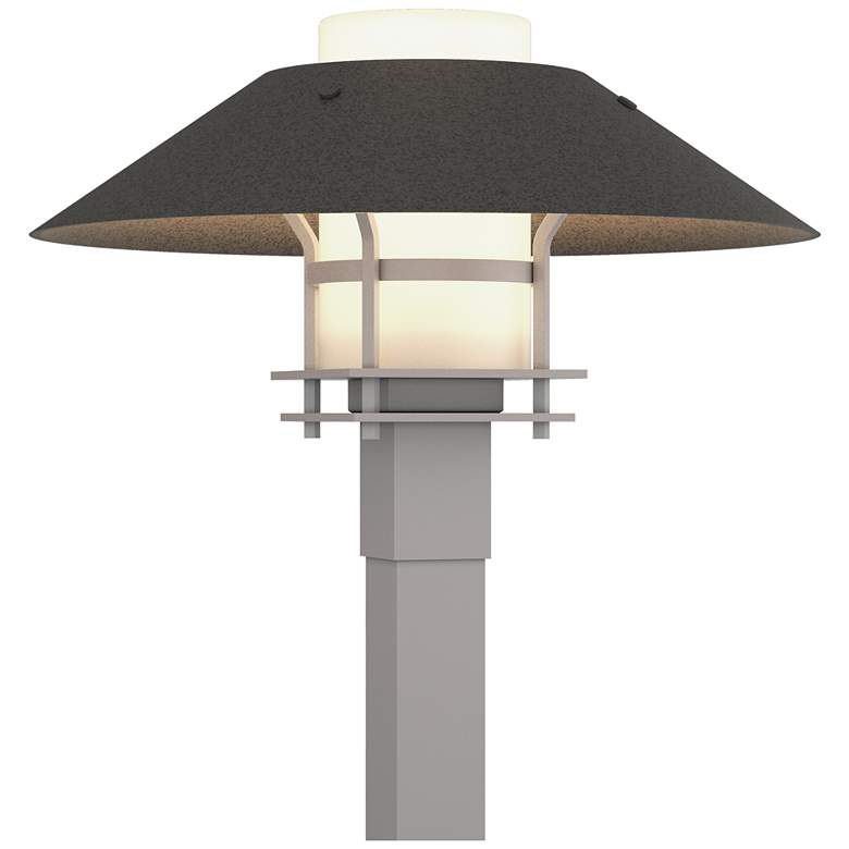Image 1 Henry 15.8"H Iron Accented Burnished Steel Outdoor Post Light w/ Opal