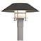 Henry 15.8"H Iron Accented Burnished Steel Outdoor Post Light w/ Opal 