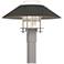 Henry 15.8"H Iron Accented Steel Outdoor Post Light w/ Clear Shade