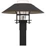 Henry 15.8"H Natural Iron Accented Black Outdoor Post Light w/ Clear S