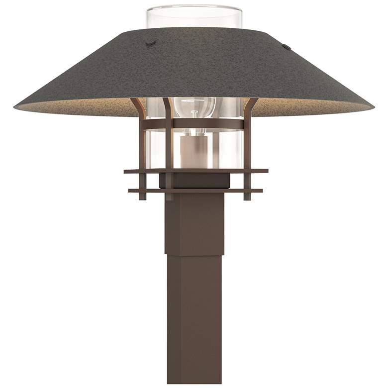 Image 1 Henry 15.8 inchH Natural Iron Accented Bronze Outdoor Post Light w/ Clear 
