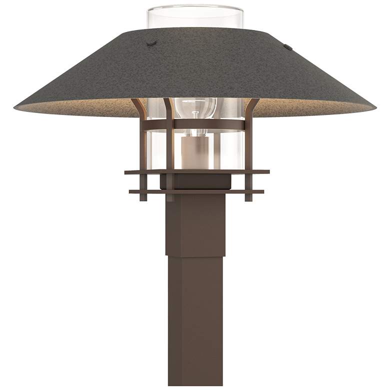 Image 1 Henry 15.8"H Natural Iron Accented Bronze Outdoor Post Light w/ Clear